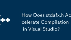 stdafx.h は Visual Studio でのコンパイルをどのように高速化しますか?