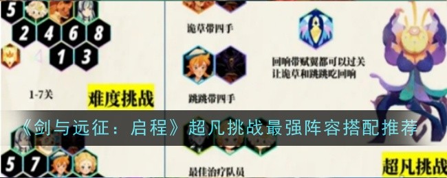 《剑与远征:启程》超凡挑战最强阵容搭配推荐