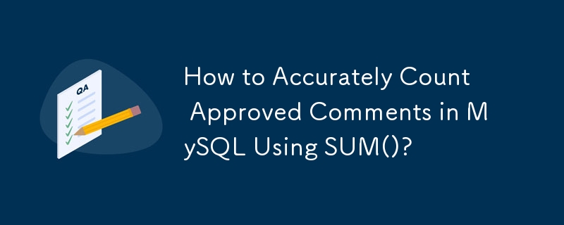 How to Accurately Count Approved Comments in MySQL Using SUM()?