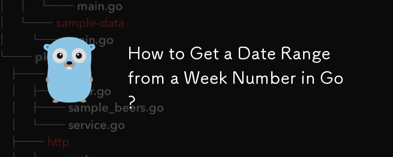 How to Get a Date Range from a Week Number in Go?