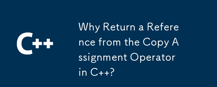 C のコピー代入演算子から参照を返すのはなぜですか?