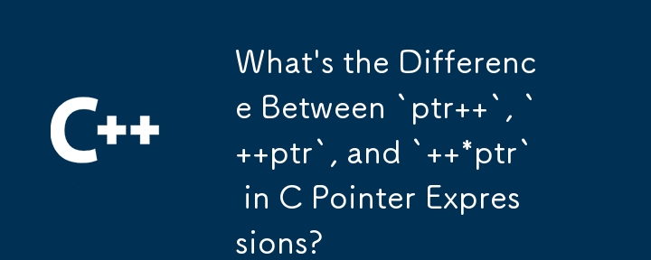 C ポインタ式の `ptr `、` ptr`、および ` *ptr` の違いは何ですか?