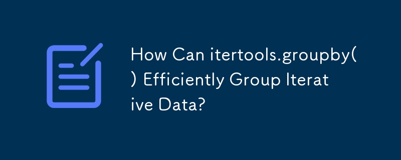 itertools.groupby() 如何高效对迭代数据进行分组？