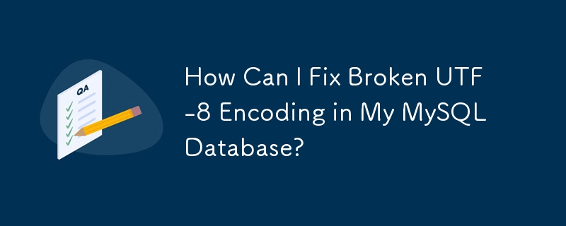 如何修复 MySQL 数据库中损坏的 UTF-8 编码？