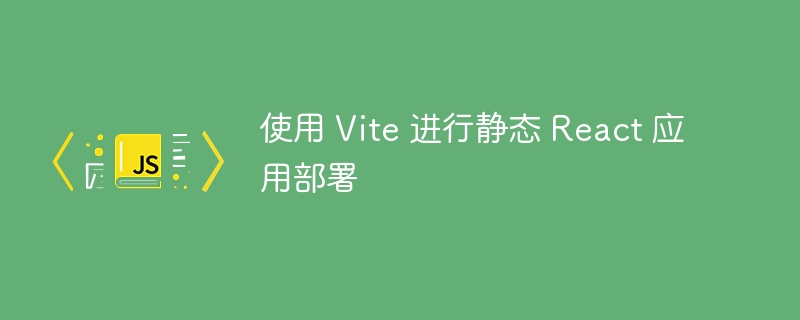 使用 Vite 进行静态 React 应用部署