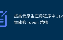提高云原生应用程序中 Java 性能的 roven 策略
