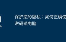保护您的隐私：如何正确使用密码锁电脑