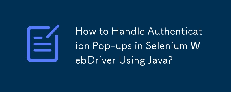 Bagaimana untuk Mengendalikan Pop timbul Pengesahan dalam Selenium WebDriver Menggunakan Java?