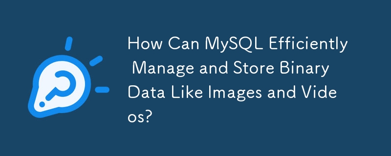 MySQL はどのようにして画像やビデオなどのバイナリ データを効率的に管理および保存できるのでしょうか?