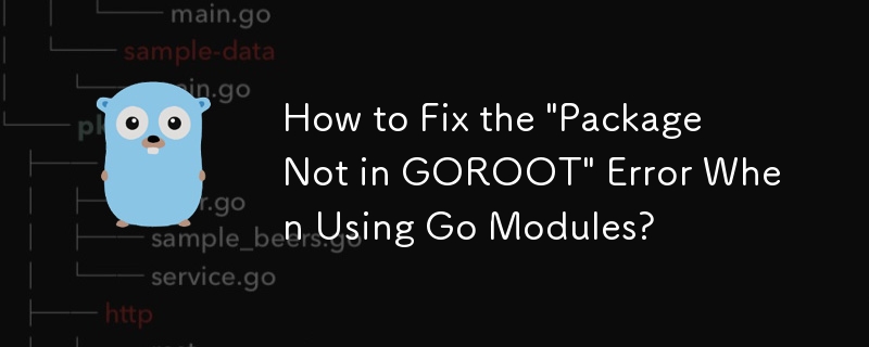 How to Fix the 'Package Not in GOROOT' Error When Using Go Modules?