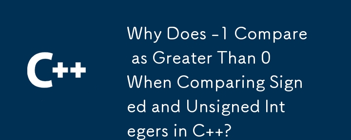 Why Does -1 Compare as Greater Than 0 When Comparing Signed and Unsigned Integers in C  ?