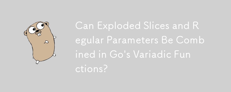 Can Exploded Slices and Regular Parameters Be Combined in Go's Variadic Functions?