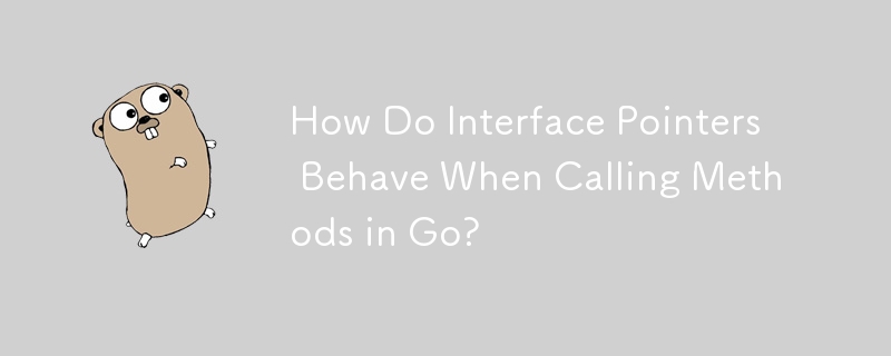 How Do Interface Pointers Behave When Calling Methods in Go?