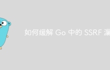 如何缓解 Go 中的 SSRF 漏洞