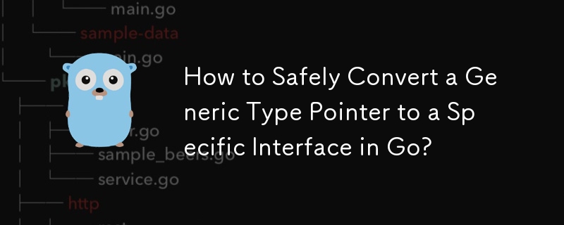 How to Safely Convert a Generic Type Pointer to a Specific Interface in Go?