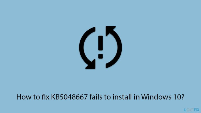 Comment réparer l'échec de l'installation de KB5048667 dans Windows 10 ?