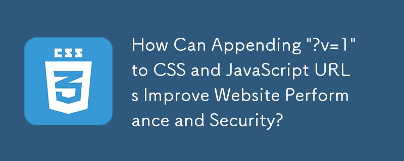 How Can Appending '?v=1' to CSS and JavaScript URLs Improve Website Performance and Security?