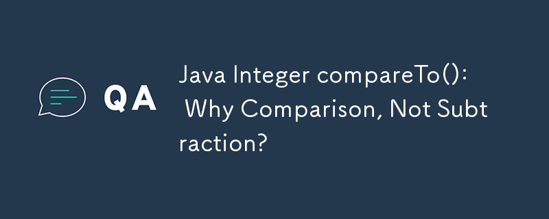 Java Integer compareTo(): ​​Mengapa Perbandingan, Bukan Penolakan?