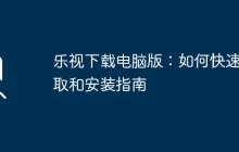 乐视下载电脑版：如何快速获取和安装指南