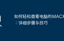 如何轻松查看电脑的MAC地址：详细步骤与技巧