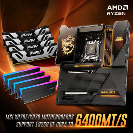 微星 X870 主板 BIOS 更新解锁 192GB 内存上限，插满 DDR5-6400 满足 1:1 甜蜜点