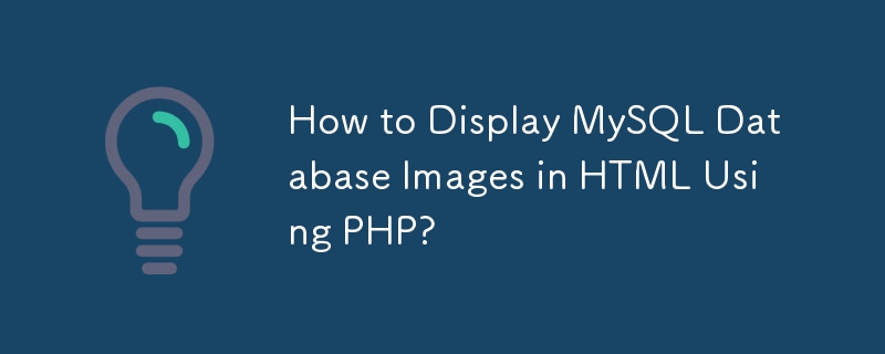 Comment afficher les images de la base de données MySQL en HTML à l'aide de PHP ?