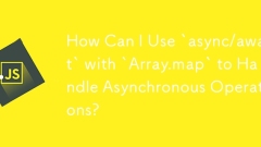 How Can I Use `async/await` with `Array.map` to Handle Asynchronous Operations?