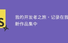 我的开发者之旅，记录在我的新作品集中
