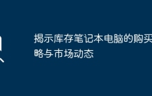 揭示库存笔记本电脑的购买策略与市场动态