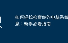 如何轻松检查你的电脑系统信息：新手必看指南