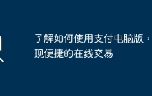 了解如何使用支付电脑版，实现便捷的在线交易