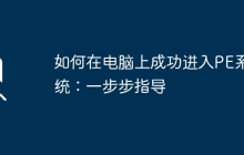 如何在电脑上成功进入PE系统：一步步指导