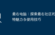 最右电脑：探索最右社区的独特魅力与使用技巧