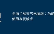 全面了解天气电脑版：功能、使用与优缺点