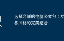 选择合适的电脑公文包：功能与风格的完美结合