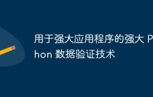 用于强大应用程序的强大 Python 数据验证技术
