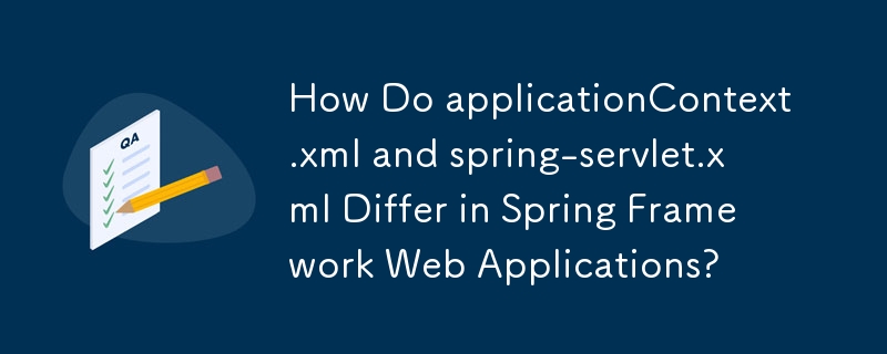 Bagaimanakah applicationContext.xml dan spring-servlet.xml Berbeza dalam Aplikasi Web Rangka Kerja Spring?