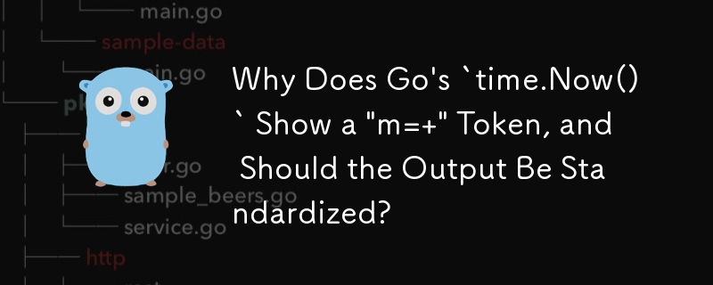 Mengapakah `time.Now()` Go Menunjukkan Token 'm= ' dan Patutkah Outputnya Dipiawaikan?