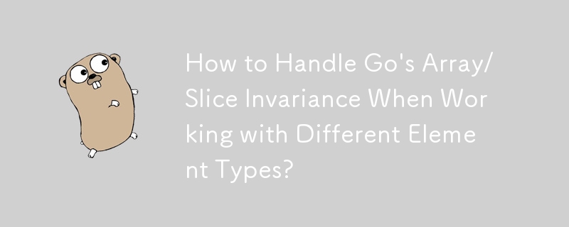 How To Handle Go S Array Slice Invariance When Working With Different