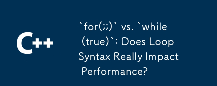 `for(;;)` lwn. `while (true)`: Adakah Sintaks Gelung Benar-Benar Mempengaruhi Prestasi?