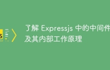 了解 Expressjs 中的中间件及其内部工作原理