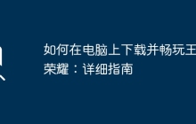 如何在电脑上下载并畅玩王者荣耀：详细指南