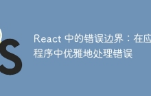 React 中的错误边界：在应用程序中优雅地处理错误