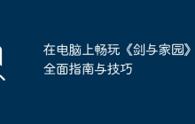 在电脑上畅玩《剑与家园》：全面指南与技巧