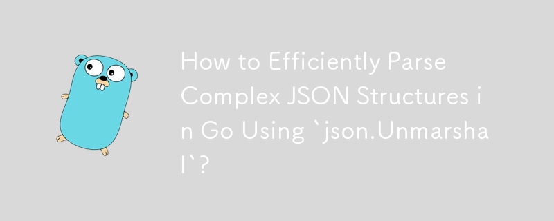 How to Efficiently Parse Complex JSON Structures in Go Using `json.Unmarshal`?