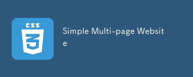 Site Web simple de plusieurs pages