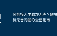 耳机接入电脑却无声？解决耳机无音问题的全面指南