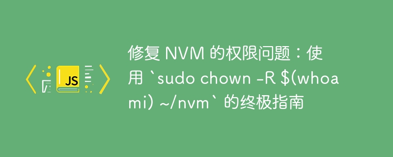 修复 NVM 的权限问题：使用 `sudo chown -R $(whoami) ~/nvm` 的终极指南 - 小浪资源网