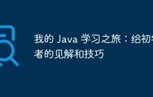 我的 Java 学习之旅：给初学者的见解和技巧