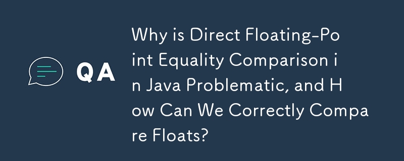 Warum ist der direkte Gleitkomma-Gleichheitsvergleich in Java problematisch und wie können wir Gleitkommazahlen richtig vergleichen?